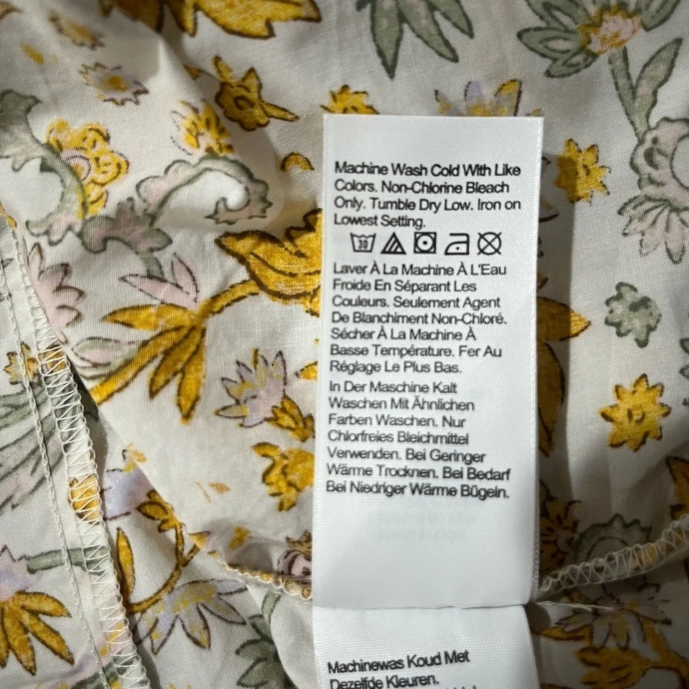J CREW IVORY FLORAL FORD DRESS SZ 4